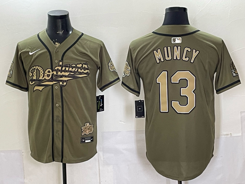 men Los Angeles Dodgers #13 Muncy green Game 2026 Nike MLB Jersey 0621002